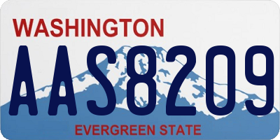 WA license plate AAS8209