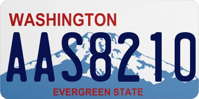 WA license plate AAS8210