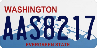WA license plate AAS8217