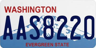 WA license plate AAS8220