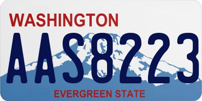 WA license plate AAS8223