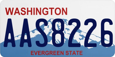 WA license plate AAS8226