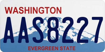 WA license plate AAS8227