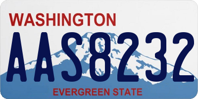 WA license plate AAS8232
