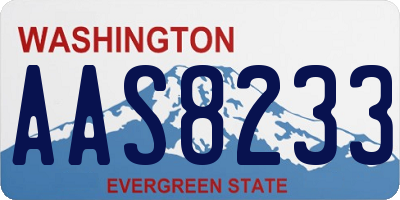 WA license plate AAS8233