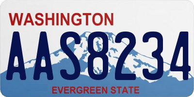 WA license plate AAS8234