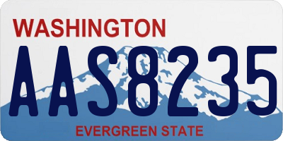 WA license plate AAS8235