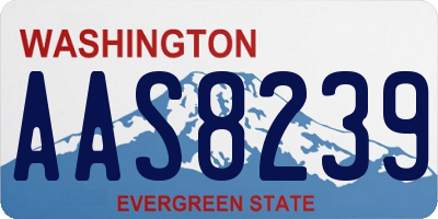 WA license plate AAS8239