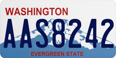 WA license plate AAS8242