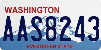 WA license plate AAS8243