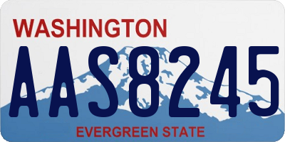 WA license plate AAS8245