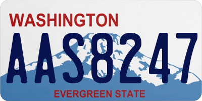WA license plate AAS8247