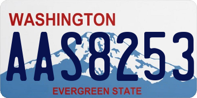 WA license plate AAS8253