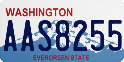 WA license plate AAS8255