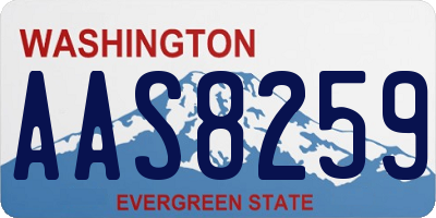 WA license plate AAS8259