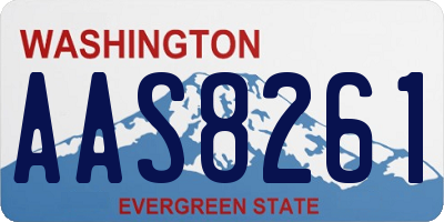 WA license plate AAS8261