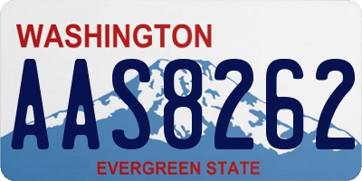 WA license plate AAS8262