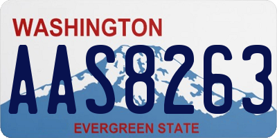 WA license plate AAS8263
