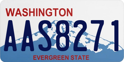 WA license plate AAS8271