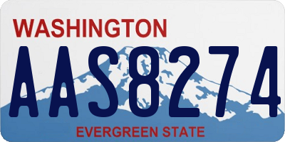 WA license plate AAS8274