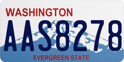 WA license plate AAS8278