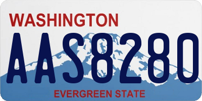 WA license plate AAS8280
