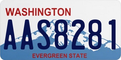 WA license plate AAS8281