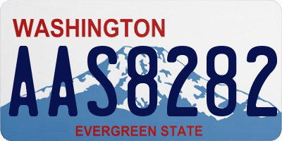 WA license plate AAS8282