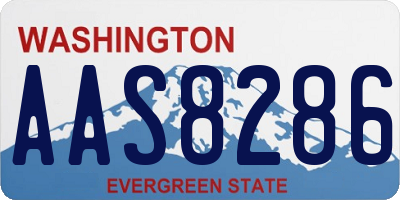 WA license plate AAS8286