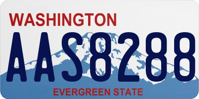 WA license plate AAS8288