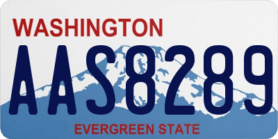 WA license plate AAS8289