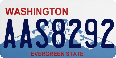 WA license plate AAS8292