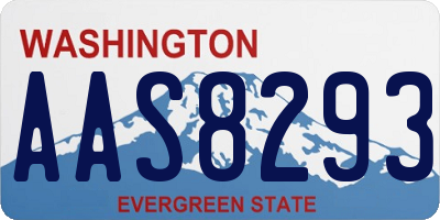 WA license plate AAS8293