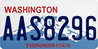 WA license plate AAS8296