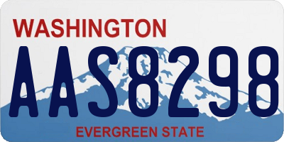 WA license plate AAS8298