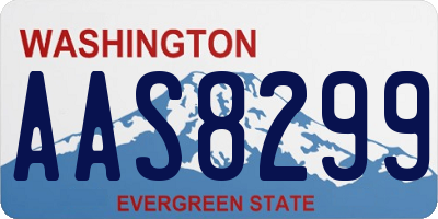 WA license plate AAS8299