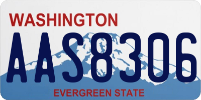 WA license plate AAS8306