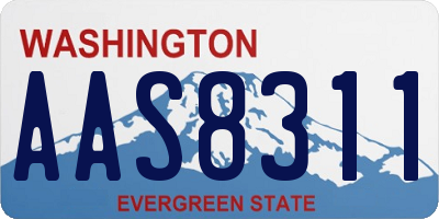 WA license plate AAS8311