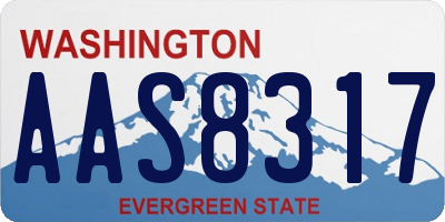 WA license plate AAS8317