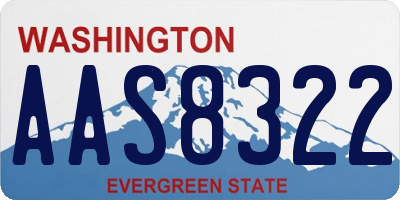 WA license plate AAS8322