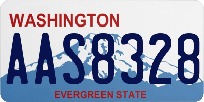WA license plate AAS8328