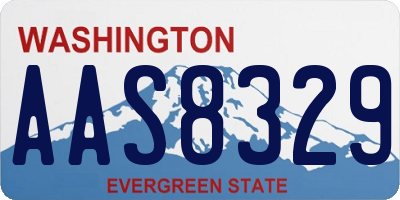WA license plate AAS8329