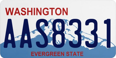 WA license plate AAS8331