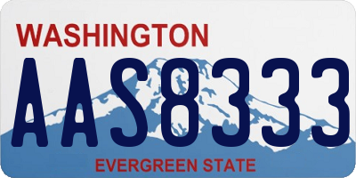 WA license plate AAS8333