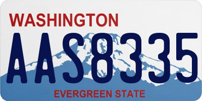 WA license plate AAS8335
