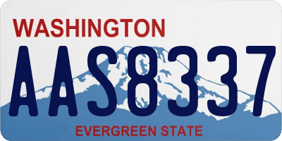 WA license plate AAS8337