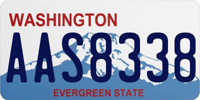 WA license plate AAS8338