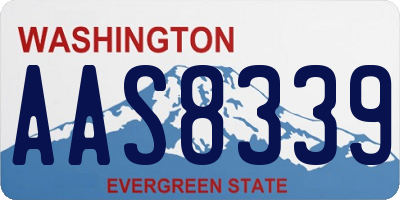 WA license plate AAS8339