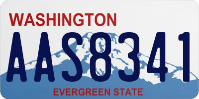 WA license plate AAS8341