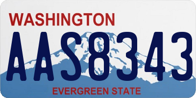 WA license plate AAS8343